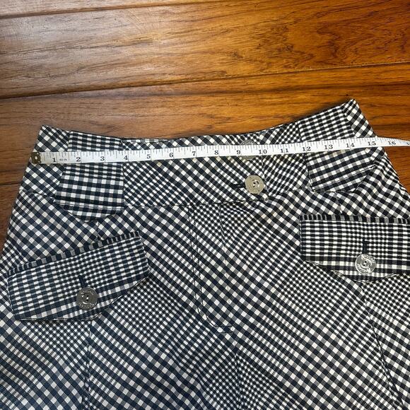 Marciano Black & White Plaid Mini Skirt Size 8 - Picture 5 of 6